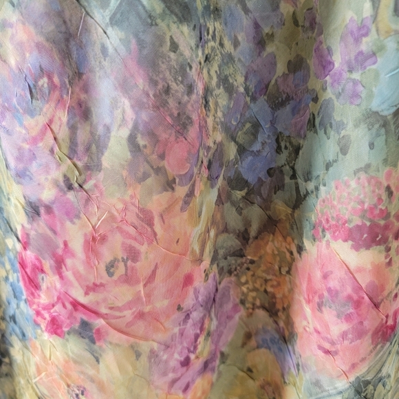 VTG Tank Maxi Dress + Button Up Top Twinnie Set Multi Floral Cottagecore Fairy - Picture 10 of 13